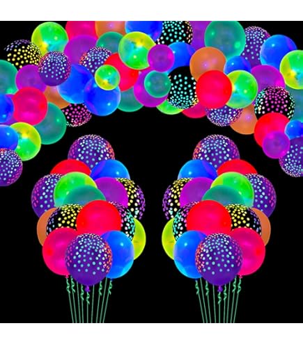 Striscione Per Feste Losuya Glow Party – Neon Fluorescente – Decorazioni Per Compleanni E Feste Con Luce Nera - 2
