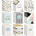 Sherr 72 Pcs Inspirational Notepads Party Favors Mini Motivational Journal Notebook Glitter Lines and Dots Inspiring Small Pocket Notepads Bulk for Students (8 x 12.5 cm,210g)