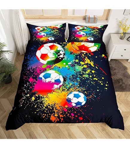 Set Biancheria Da Letto Ufficiale Real Madrid – Copripiumino + Federa Per Cuscino – 50% Cotone, 50% Poliestere – Regalo Perfetto Per Tifosi