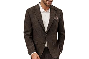 PJ PAUL JONES Sakko Herren Vintage Wollmischung Tweed Blazer Regular Fit