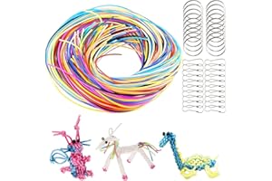 Scoubidou Fil Zuzer 200PCS Scooby Doo Fil 20 Couleurs Fils de Scoubidous,Fil à Scoubidou avec 20 Clips et 20 Porte-Clés Multicolore Plastique Fils de Scoubidou pour Faire des Bracelets Colliers DIY