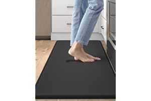 ‎DEXI DEXI Anti-Ermüdungs-Küchenmatte, 1,9 cm dick, schmutzabweisend, gepolsterte, gepolsterte Memory-Schaum-Boden-Komfortmatte für Zuhause, Garage und Büro, Stehpult, 99,1 x 50,8 cm, schwarz