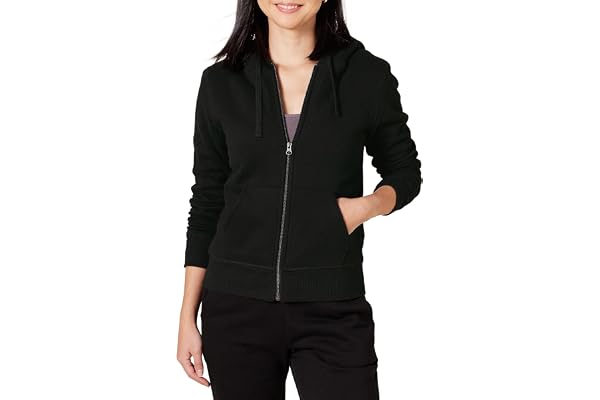 Amazon Essentials Veste à capuche zippée, doublée en polaire Sherpa Femme