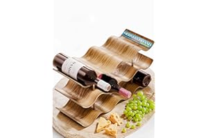 Dreiklang - be smart Botellero de Madera | Naturalmente Estable | Independiente, Moderno, Decorativo | Pequeño y Estrecho, Ahorra Espacio (12 Botellas)