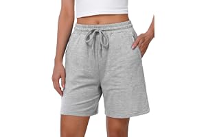 Litherday Running Shorts Women Bermuda Knee Length Ladies Lounge Loose High Waist Training Trousers for Fitness Running Gym C
