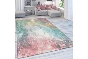 ‎PACO HOME Paco Home Dywan Do Salonu Modny Z Krótkim W³osiem Pastelowe Kolory Wzór Vintage Galaxy, Rozmiar:120x170 cm, Kolor: Wielokolorowy