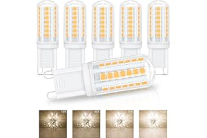 PURSNIC Dimmable G9 LED Bulbs, 3W G9 LED Light Bulbs Equivalent to 25W G9 Halogen Bulbs, Natural White 4000K 350LM, Energy Saving G9 LED Capsule Light Bulbs, CRI＞83, 6 Pack