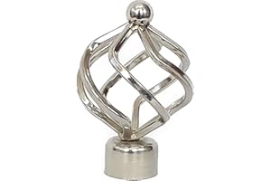 Home Harmony® 28mm Curtain Pole Ends Finials Pack Of 2 Available in Silver and Black (Silver, Bird Cage)