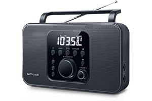 Muse M-091 R - Radio (Portátil, Digital, AM,FM, LCD, Blanco, Negro)