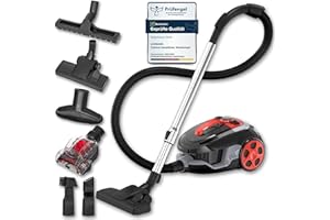 ‎LEHMANN Lehmann Typhoon beutelloser Staubsauger 4000 Watt | beutellos Zyklon Staubsauger mit Set von Aufsätzen | leistungsstarker Staubsauger mit Düsensatz | HEPA Filter, Turbobürste, Staubbehälter 2,5L