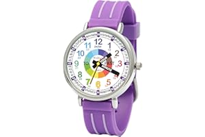 Kiddus Educational Watch for Girls. Children Watch to Learn Time. Analogue First Watch for Kids from 5 Years Old. Time Teacher Exercices Included