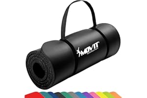 ‎MOVIT MOVIT Gymnastikmatte, hautfreundlich und phthalatfrei, für Zuhause oder Unterwegs, in 3 Größen und 12 Farben