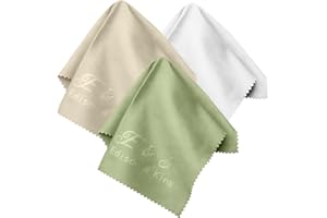 EDISON & KING Ściereczki do czyszczenia okularów, pierwsze na świecie: w 50% biodegradowalne. Ściereczki z mikrofibry o jakości optycznej, opakowanie 3 szt., 30 x 40 cm