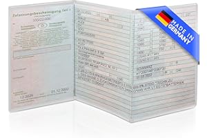 Creative Fox Fahrzeugschein Hülle für KFZ Schein | 3-teilige transparente und passgenaue Hülle für Fahrzeugschein | Fahrzeugschein Mappe | Führerschein Hülle | Hülle Fahrzeugschein | Made in Germany