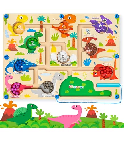 Faittoo Magnetisches Alphabet-Labyrinth Aus Holz – Montessori Spielzeug Für Kinder Ab 3 Jahren, Feinmotorik & Buchstaben Lernen