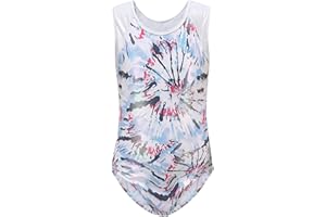 Happy Cherry Bambina Body Ginnastica Classica Senza Maniche Ragazze Leotards da Danza Balletto con Stampa Colorata Costume da Ballo Girocollo 5-14 Anni
