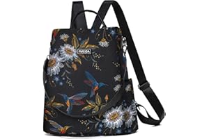 Fmeida Sac à Dos Femme Anti-vol, Petit Sacs à Main en Nylon 2 en 1 Porté Épaule pour Fille, Léger et Imperméable, Idéal pour Voyage, Shopping, Travail, Loisirs, École, Collèges