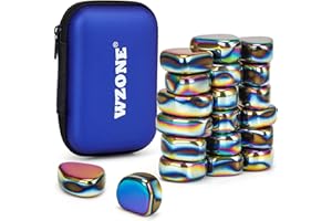 Wzone 20 Stück Hämatit Magnete Bunt, Irregulär Steine Magnet Kühlschrank Magnets Stark für Magnettafel Zuhause Küche Büro