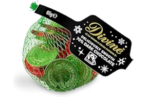 Divine 70 Percent Dark Chocolate Coins, 65g