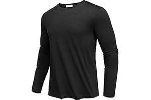 PINSPARK T-Shirt De Sport pour Homme, Respirant, LéGer, à Manches Longues, Anti-UV UPF 50+, EntraîNement, RandonnéE, Gym, Course Pied