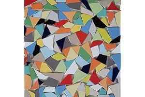MOSALI Fliesenbruch Buntmix – Frostfest für Mosaikarbeiten außen und innen – Mosaikfliesen & bunte Fliesen für Deko & kreative Projekte – ca. 30×100 cm Verlegefläche [Bunt Mix, 3,5 kg]