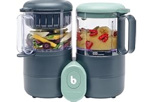 Babymoov Nutribaby One 4-in-1 Babynahrungszubereiter, 2 l Fassungsvermögen, schonendes Dampfgaren, Mixen, Aufwärmen & Auftauen von Babykost