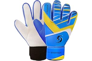 SPORTOUT Kids Junior Goalkeeper Gloves,Boys and Girls Training Gloves with Double Wrist Protection and Non-slip Wear Resistant Latex Material to Give Splendid Protection