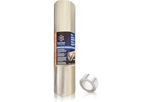 FOIL TECH GERMAN ENGINEERED INSULATION TECHNOLOGY FOIL TECH Bubble Aluminum Foil Insulation Roll (7m x 1m) Radiant Barrier Foil for Garage, Flooring, Walls, Shed and Insulating Projects, Water, Damp & Vapour Resistant, Includes Metallic Tape