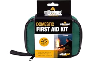 Milestone Camping 96940 Emergency First Aid Kit / Compact and Portable Home or Travel Kit / Ideal for Camping, Family Days Out and More, Red