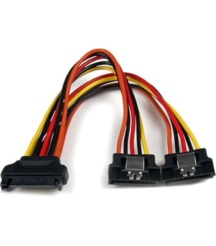 Câble D'alimentation Pour Disque Dur SATA II, 15 Broches SATA Mâle à 2 Femelles, Connecteur De Répartiteur De Disque Dur D'alimentation, 20cm Y 1 à 2 Adaptateur De Câble D'extension