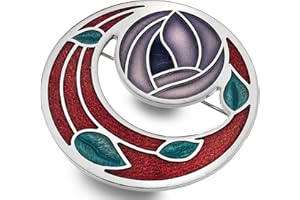SEA GEMS Mackintosh Rose & Coils Brooch NEW 2018 (Red)