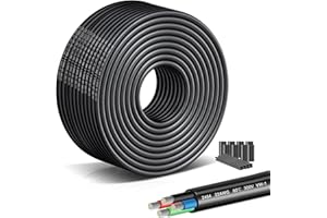 SCHDRA Cavo Bassa Tensione UL2464 22AWG 4x0,3mm² - 25 Metri in Rame Stagnato Multitrino per Impianti Solari, Illuminazione Giardino, Luci da Esterno con Protezione