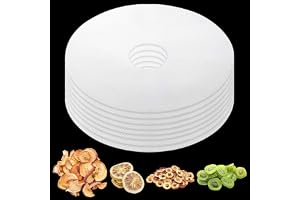 LATRAT 8 stycken 33 cm runda silikon dehydrator blad, återanvändbara ångmattor nätfolie non-stick frukt uttorkningsmattor för