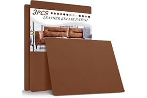 YAFLC kunstleder selbstklebend, 3pcs 28x21cm leder reparatur set, kunstleder selbstklebend lederflicken für leder Sofa Stuhl Autositz Karamellbraun
