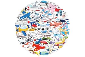 AUCEKO Set di 60 adesivi per aerei, impermeabili, in vinile, per laptop, bambini, auto, moto, skateboard, bagagli, valigie, computer, graffiti Decal
