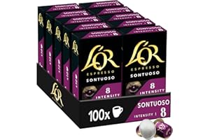 L'Or Espresso Café - 100 capsules Sontuoso Intensité 8 - compatibles Nespresso®* (lot de 10 x 10)