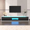 Meuble TV Flottant YITAHOME 148 Cm Pour écran Jusqu'à 65" - Rangements, Lumières RGB, Portes Acrylique, Design Moderne - 8