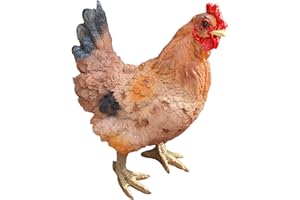 ‎ASPINAWORLD Aspinaworld Gartenfigur, braune Huhn Figur 34 cm, Figur für den Garten, wetterfeste Deko
