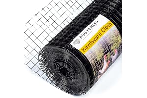 AggFencer Svart hårdvaruduk 1 tum 16 Ga PVC-belagt trådnät vinylbelagt staket, 40 cm x 3 m svetsad metall kyckling trådstaket, trädgårdsväxtstaket, för kycklinghus och renovering