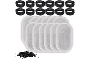 LUTER 24szt Filtr do Fontanny dla Kota, Filtr do Fontann dla Kotów z Wymiennymi Gabkami z Filtrem Wstepnym Filtry do Fontanny dla Zwierzat ze Stali Nierdzewnej