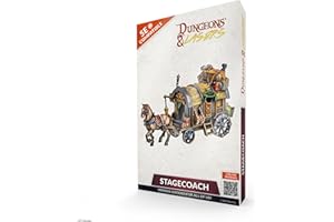Dungeons & Lasers Stagecoach DNL0060 - Maqueta de plástico de 28 mm, sin pintar y desmontada, para adolescentes y jóvenes a partir de 168 años