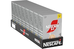 NESCAFE NESCAFÉ 2-in-1 Sticks, café soluble en grains avec creamer, café instantané à base de grains de café sélectionnés, caféiné, paquet de 8 (8 x 80g)