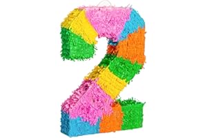 Fax Potato Number 2 Pinata | Party Accessory Decoration | 35 x 7.5 x 50cm - Green, Red, Yellow