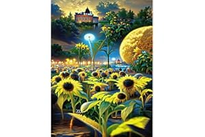 Taasmoog 5D Diamond Painting kit Completo, Pittura Diamante 5D Fai da Te, Kit di Pittura Ricami a Croce fai -da -te per la Decorazione Della Parete Domestica(Girasole