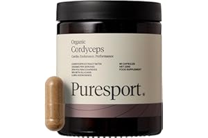 Puresport Cordyceps Supplement (60 Capsules) | Cardiovascular Cordyceps Mushrooms Supplement with 25% Polysaccharides | Endurance, Performance and Recovery | Informed Sport Certified