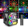 Vicalo Jeux de Lumiere pour Soiree 7 en 1 avec Double Boule Disco, Lumiere DJ à Commande Musicale, Lumière UV, Jeu de Lumiere Soiree DJ LED RGB pour Club, Karaoké, Anniversaire, Halloween, Noël