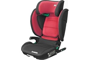 Jovikids Siège Auto avec Isofix, 100cm - 150cm Groupes 2/3 (15-36 kg), De 3 Ans à 12 Ans Environ ECE R129 - rouge