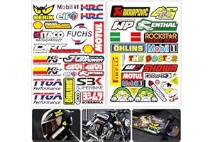 BOSYTRO Juego de 4 Piezas para motos, pegatinas para motos de cross, pegatinas para deportes de carreras, ideal para los amantes de la personalidad con motos de cross,cascos y monopatines (8033/8037)