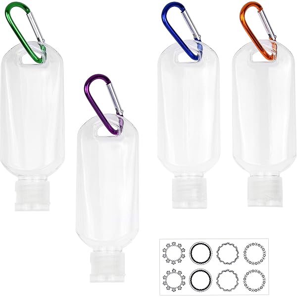 5 Bottiglie Da Viaggio Riutilizzabili In Silicone Da 30 Ml, Con Clip, Tappo Antiforatura, Perfette Per Aereo