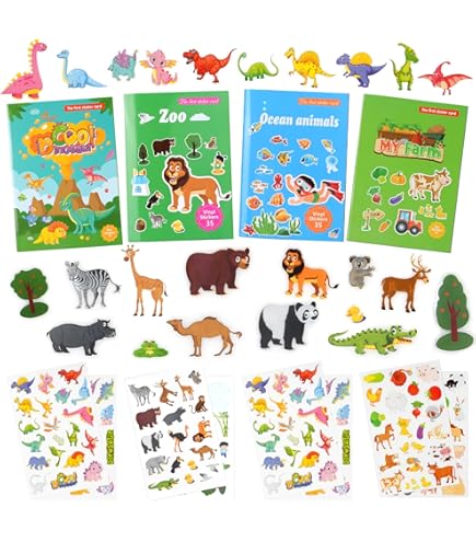 TECHEEL Sticker Book for Kids Number Stickers